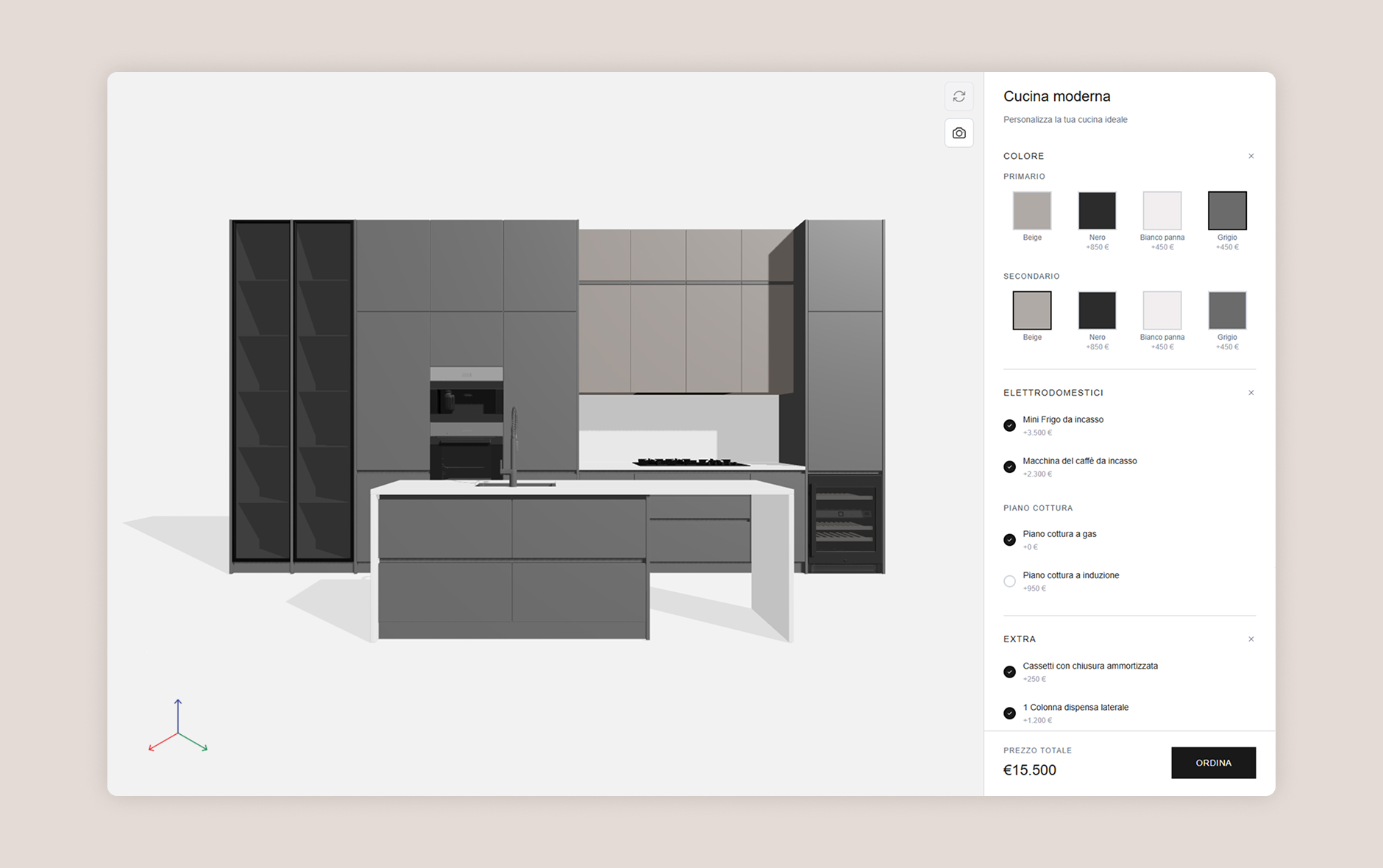 Configuratore 3D Online di Arredi