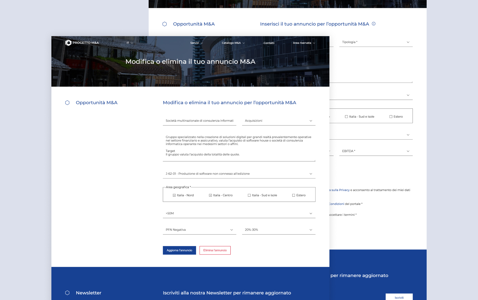 Marketplace M&A su Misura